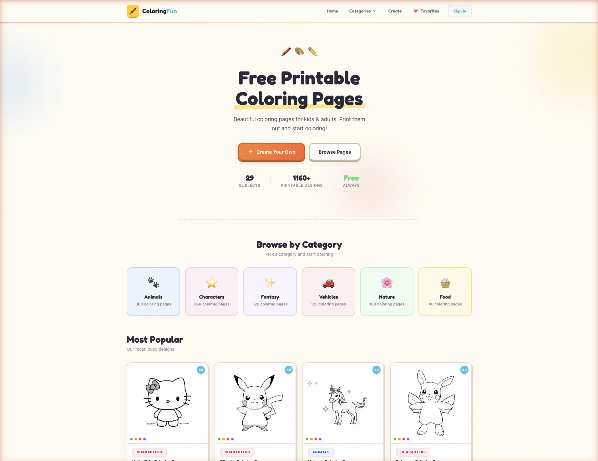 ColoringFun - Main product screenshot demonstrating key features and user interface