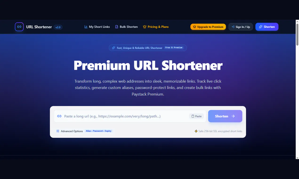 "URL Shortener" screenshot