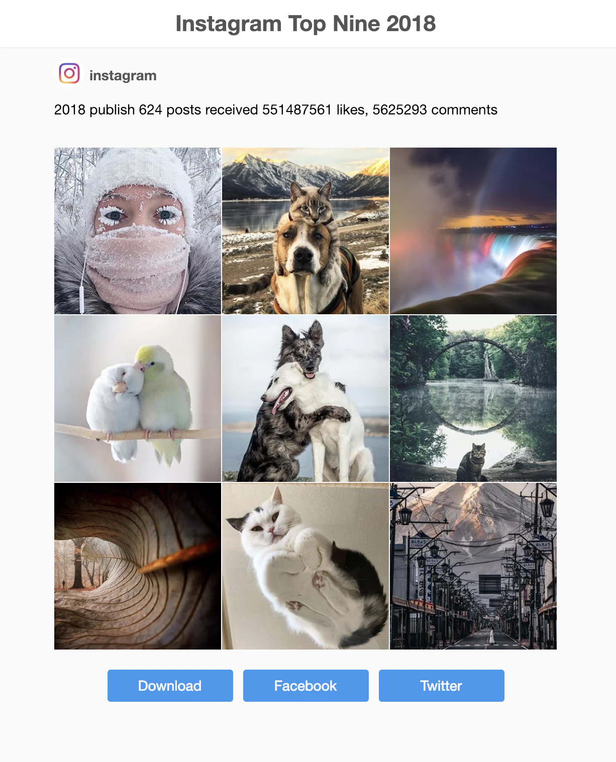 Instagram Top Nine 2018