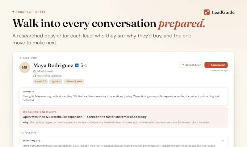 LeadGuide screenshot 2