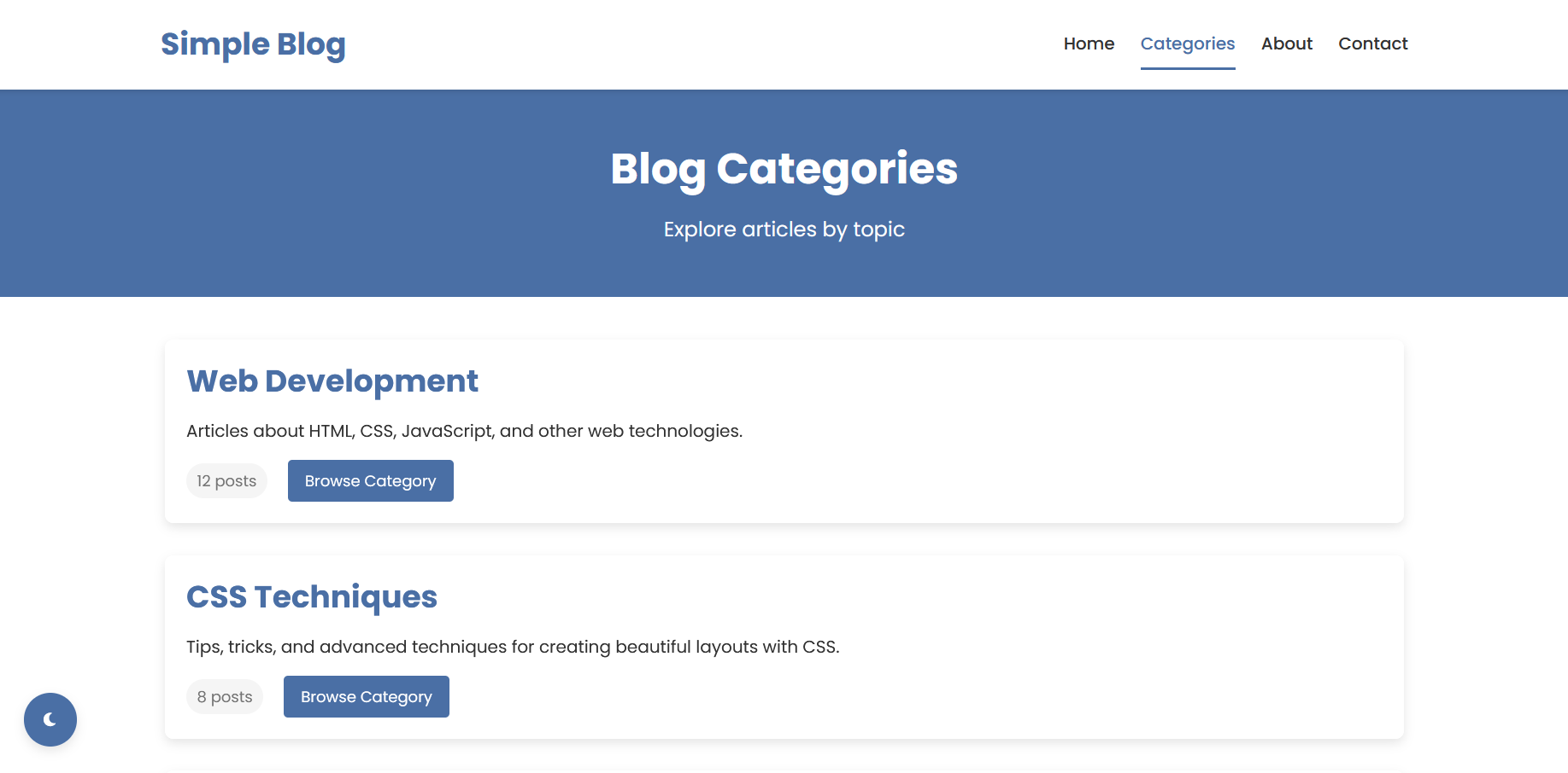 Eenvoudige blog - Minimale blogsjabloon voor studenten, freelancers en makers media 2