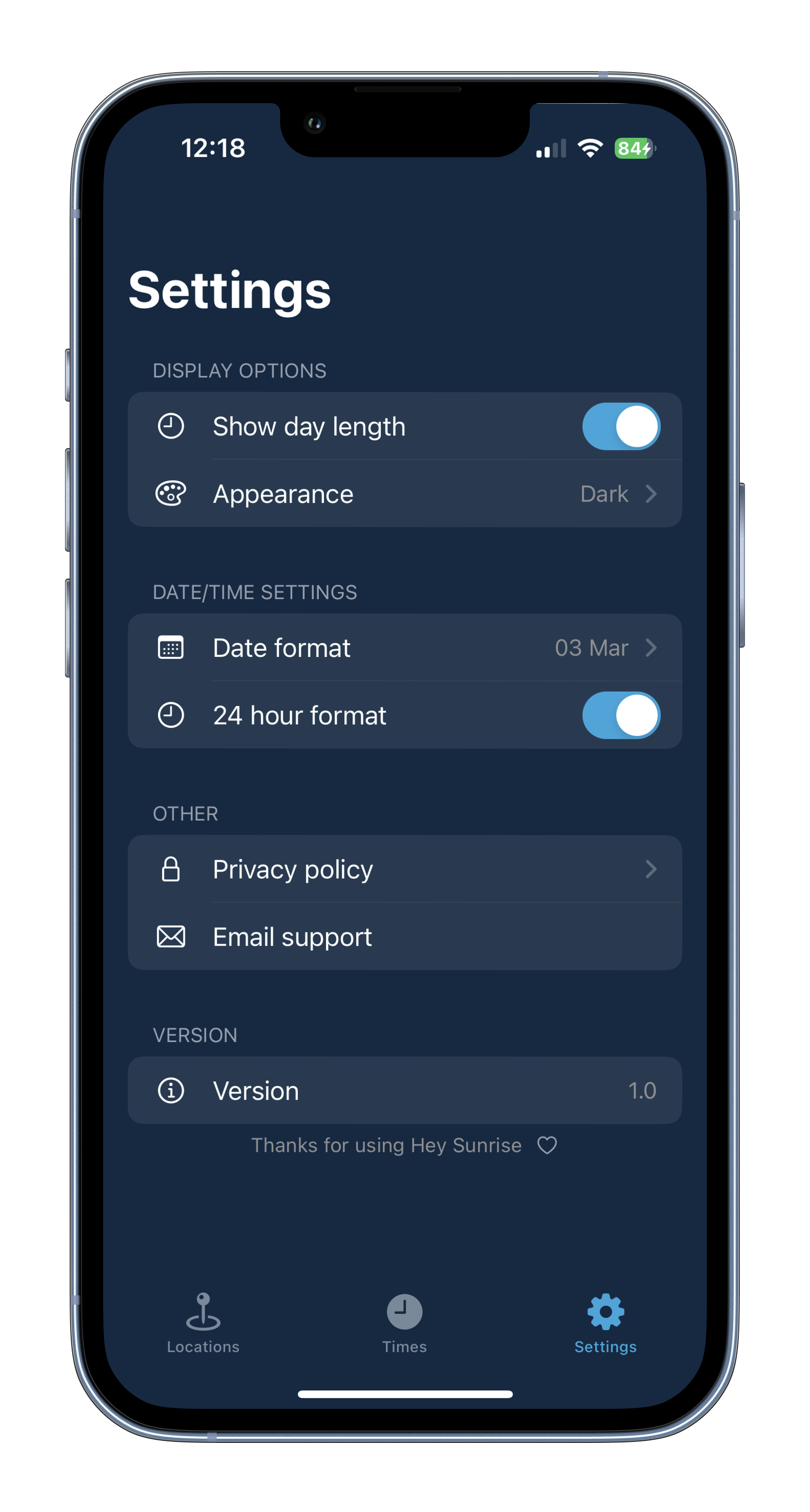Hey Sunrise for iOS media 5