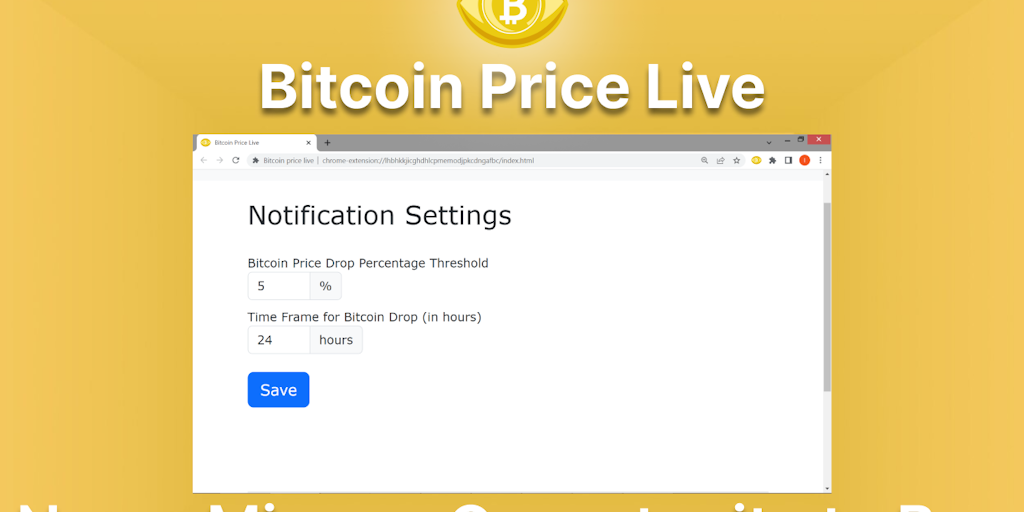 Bitcoin Price Live - Never miss a dip