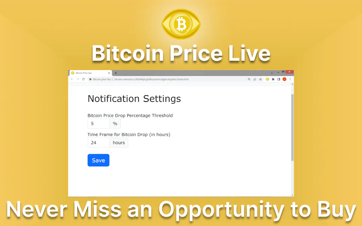 Bitcoin Price Live - Never miss a dip
