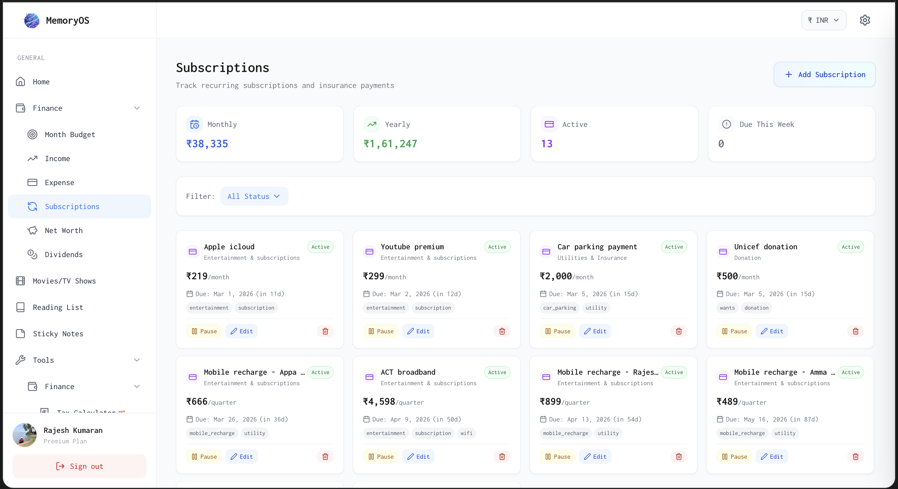 Memory OS - Screenshot 5 showing product features and functionality