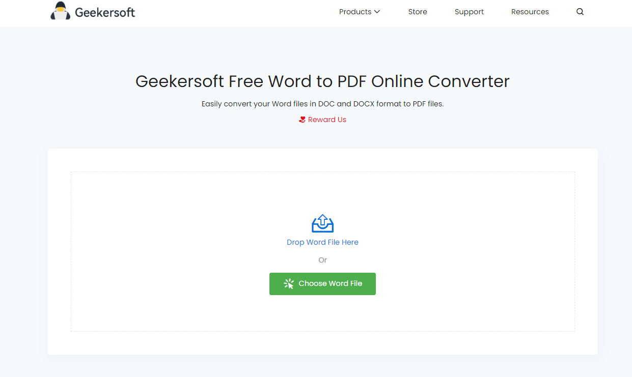 Geekersoft Word Free to PDF online media 2