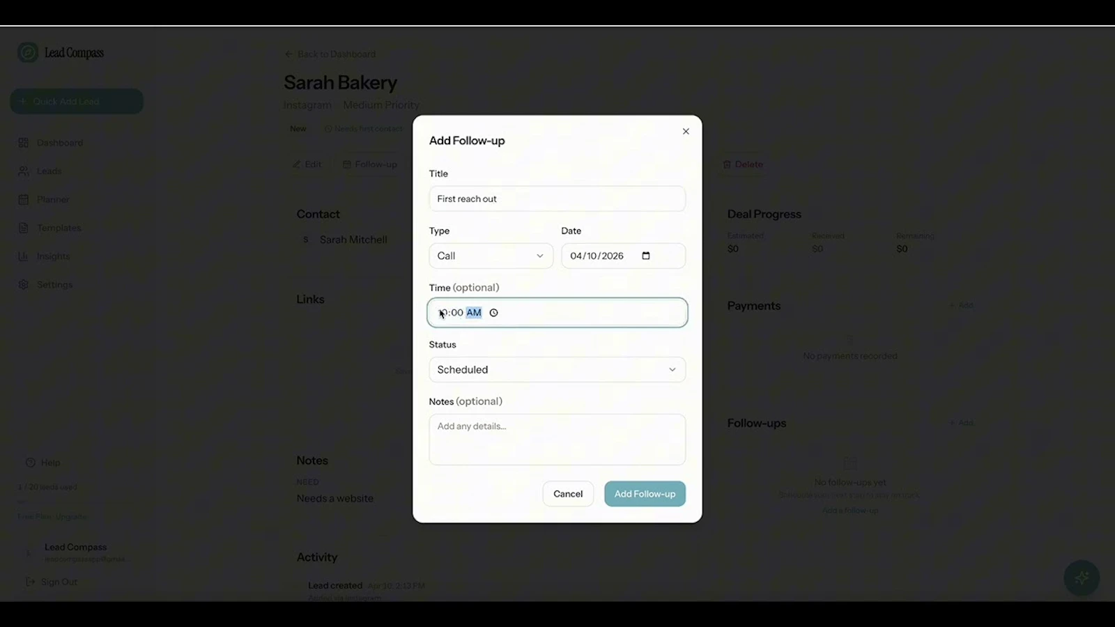 Lead Compass screenshot 1 (video preview)
