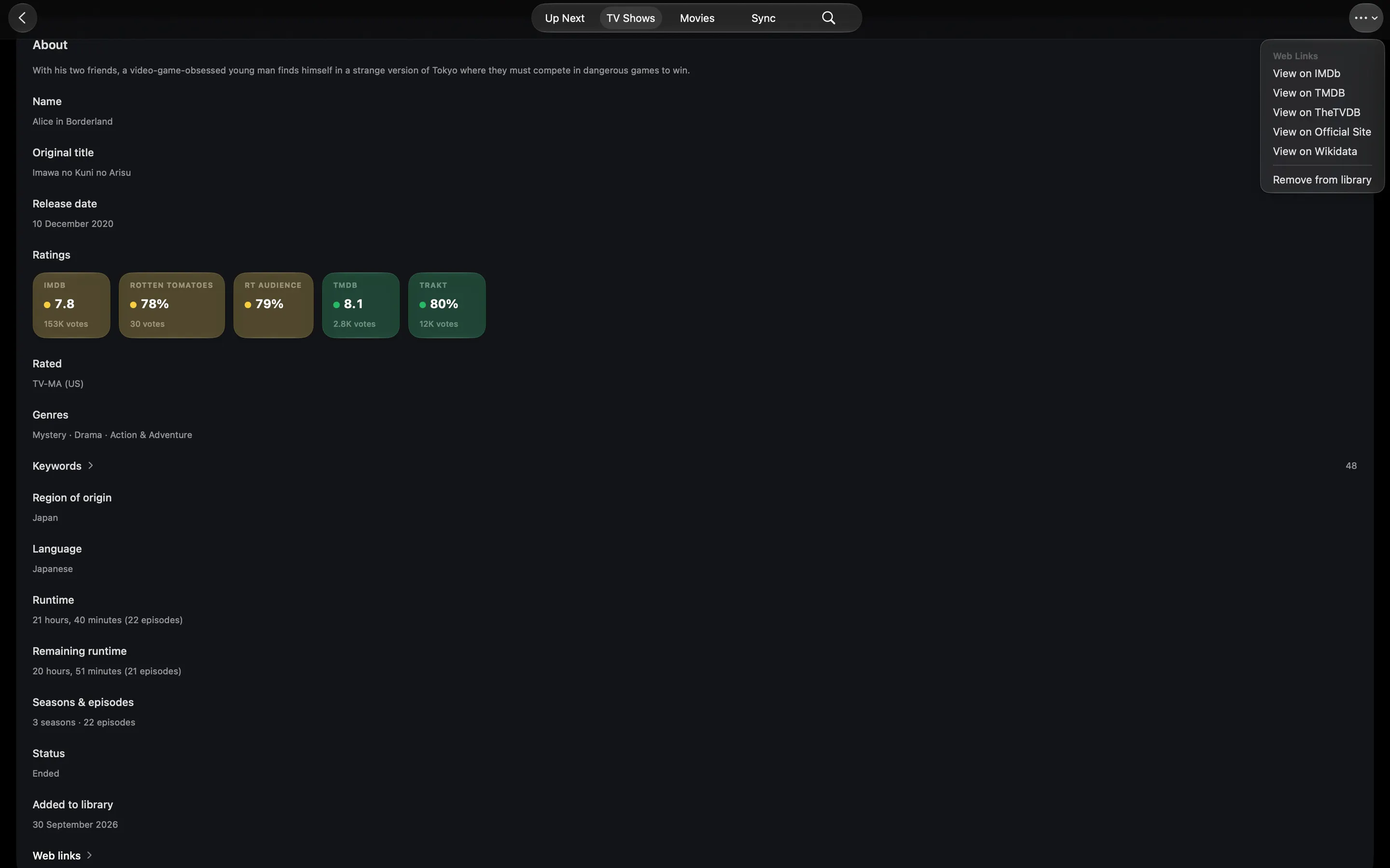 WatchSyncer: TV & Movie tracker gallery image