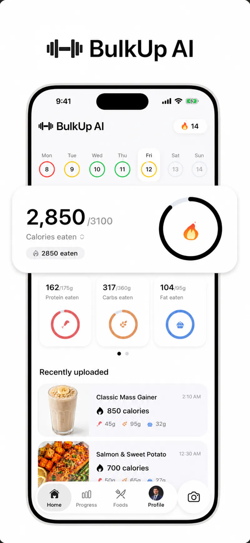 BulkUp AI - Calorie Tracker screenshot 1