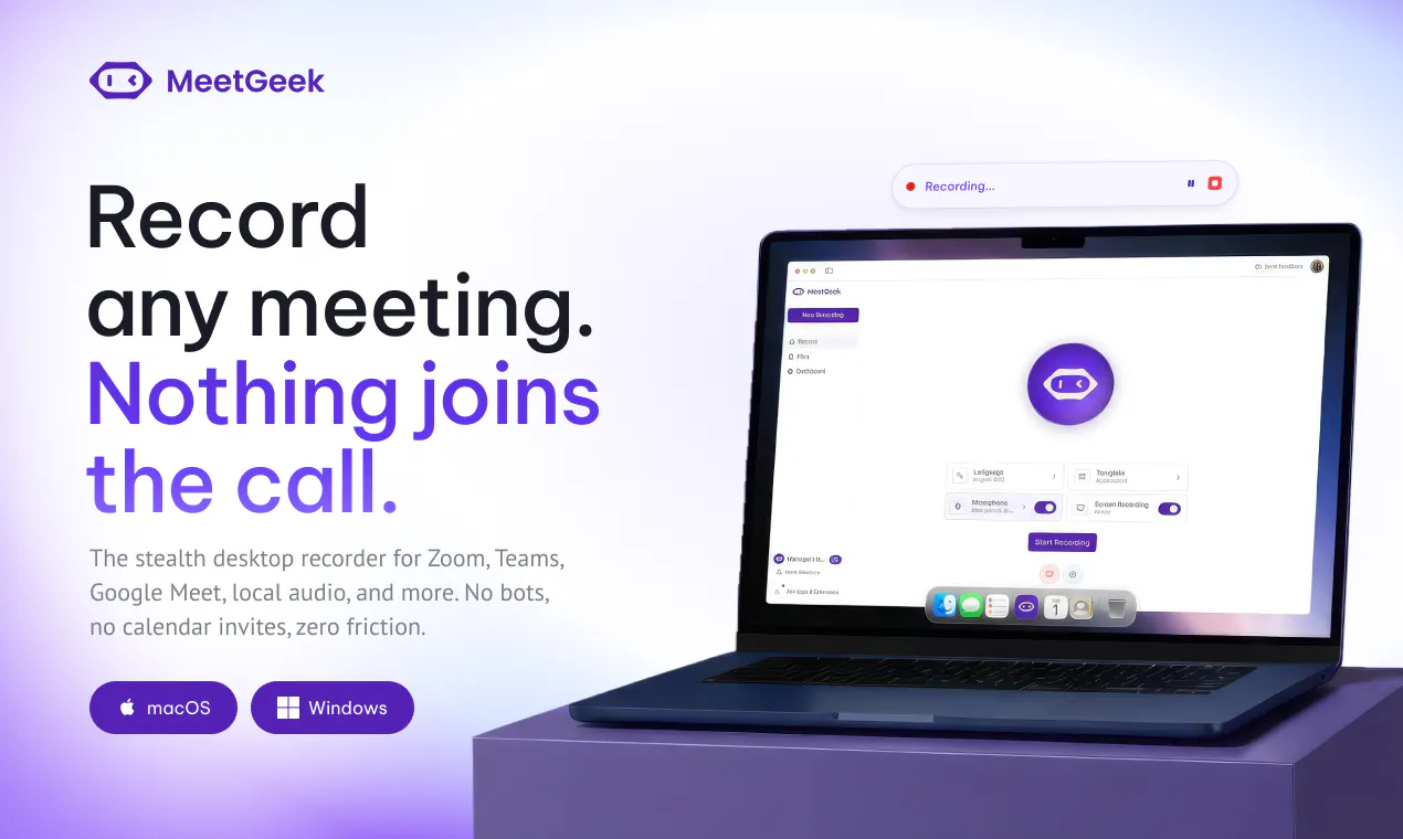 MeetGeek Desktop App 2.0 screenshot 1