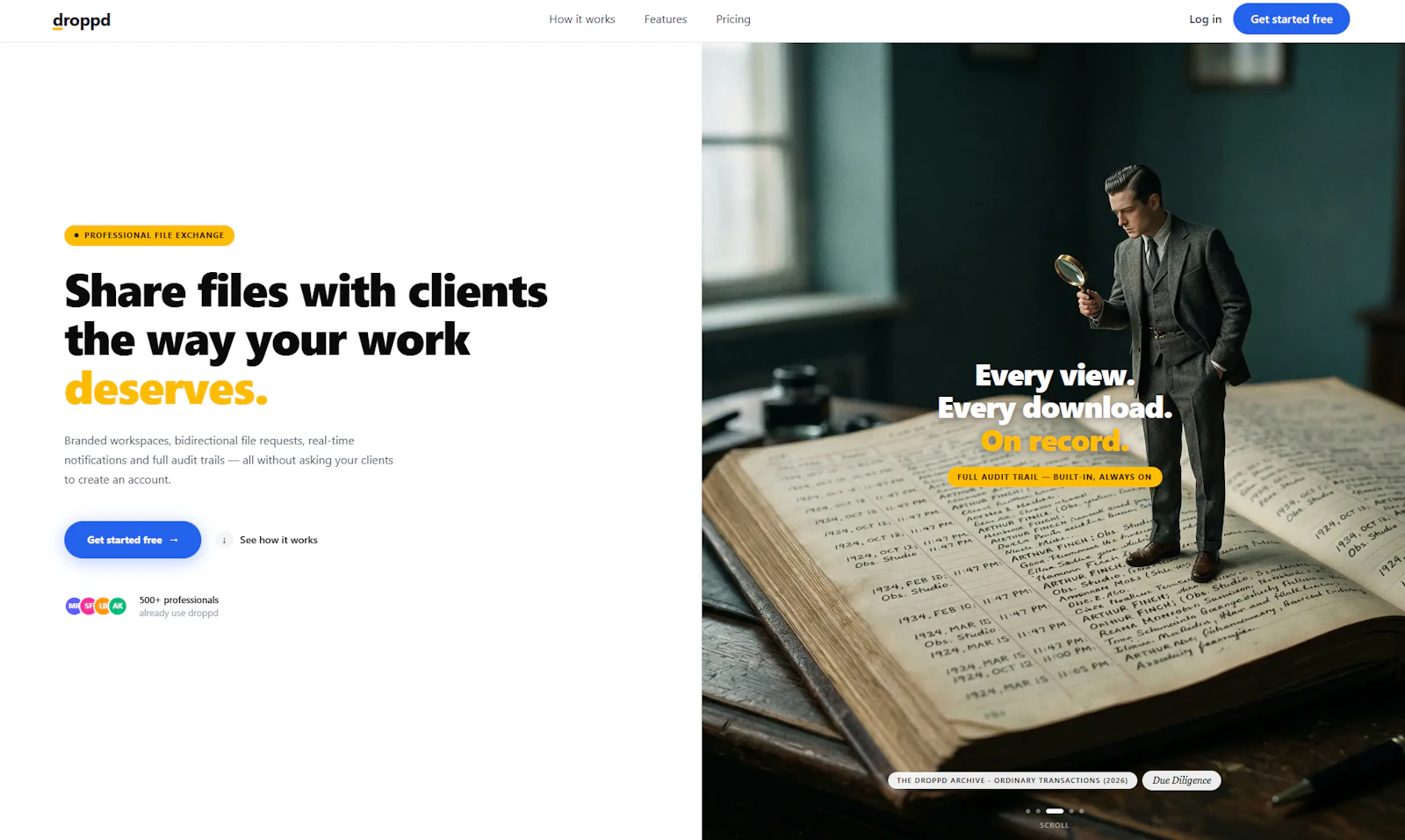 droppd — professional file sharing screenshot 1