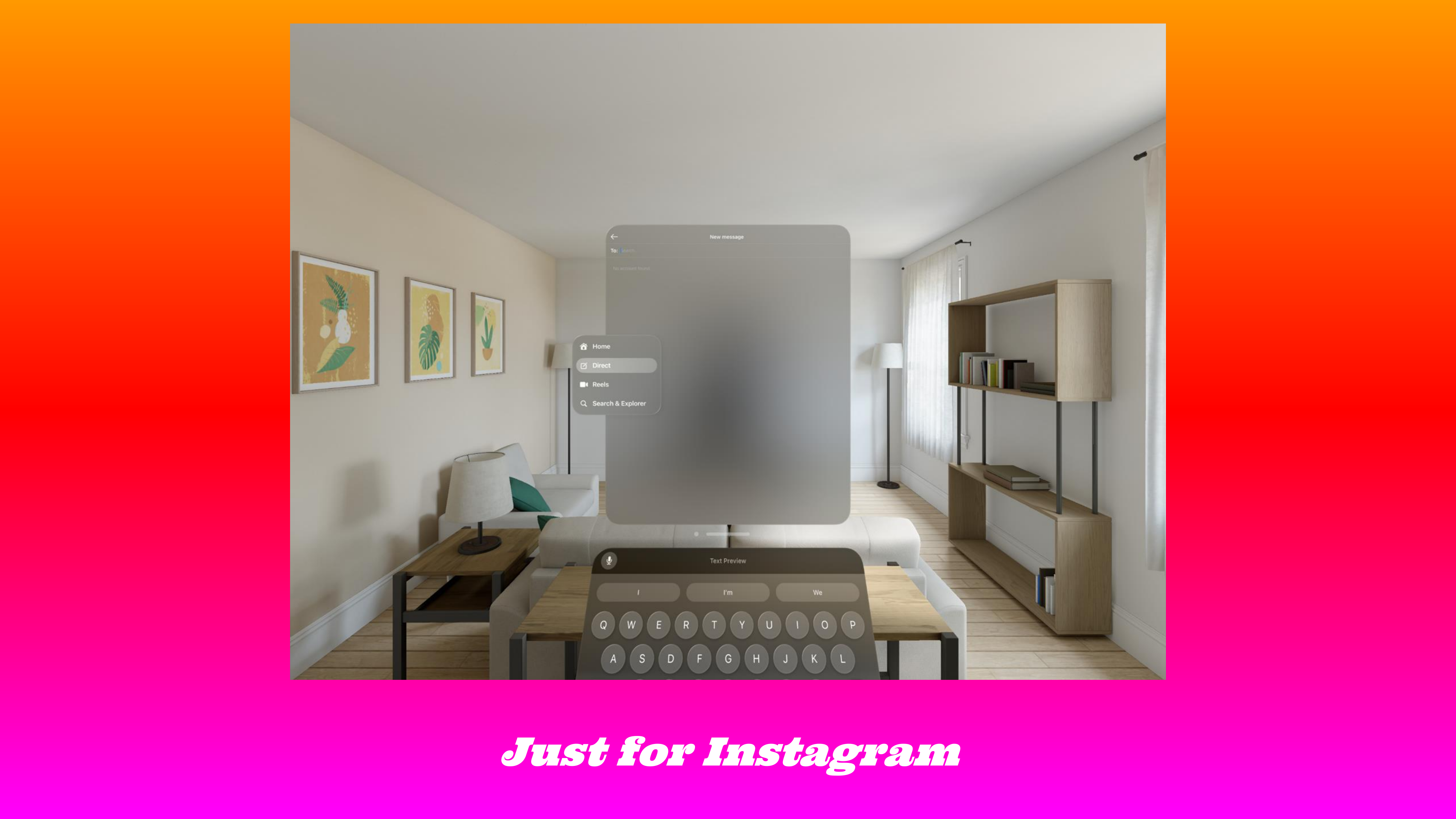인스 타 그램 만 - Instagram의 기본적으로 UI Experience Vision Pro 앱 미디어 4
