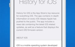 History for iOS media 1