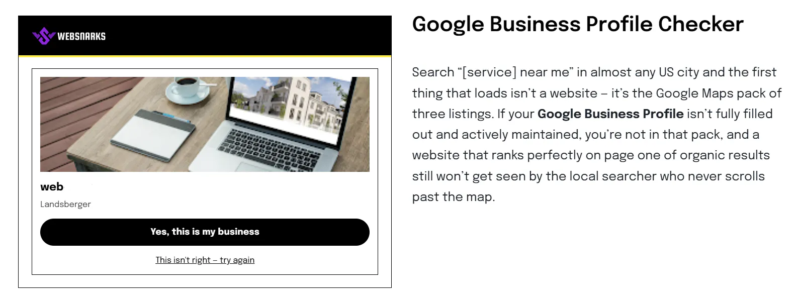 WebSnarks Google Business Profile Check gallery image