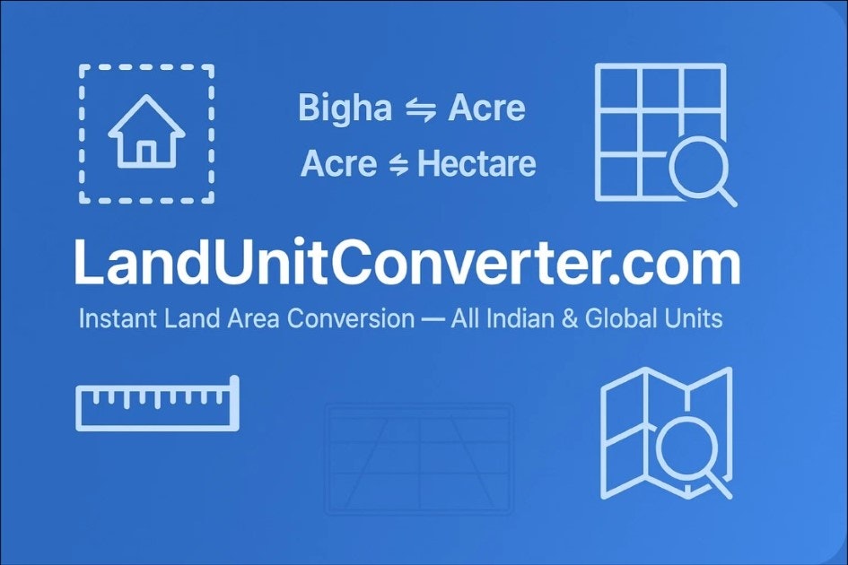 Преобразователь наземного подразделения - Преобразовать Bigha, Acre, Hectare & More |LandUnitConverter.com медиа 1