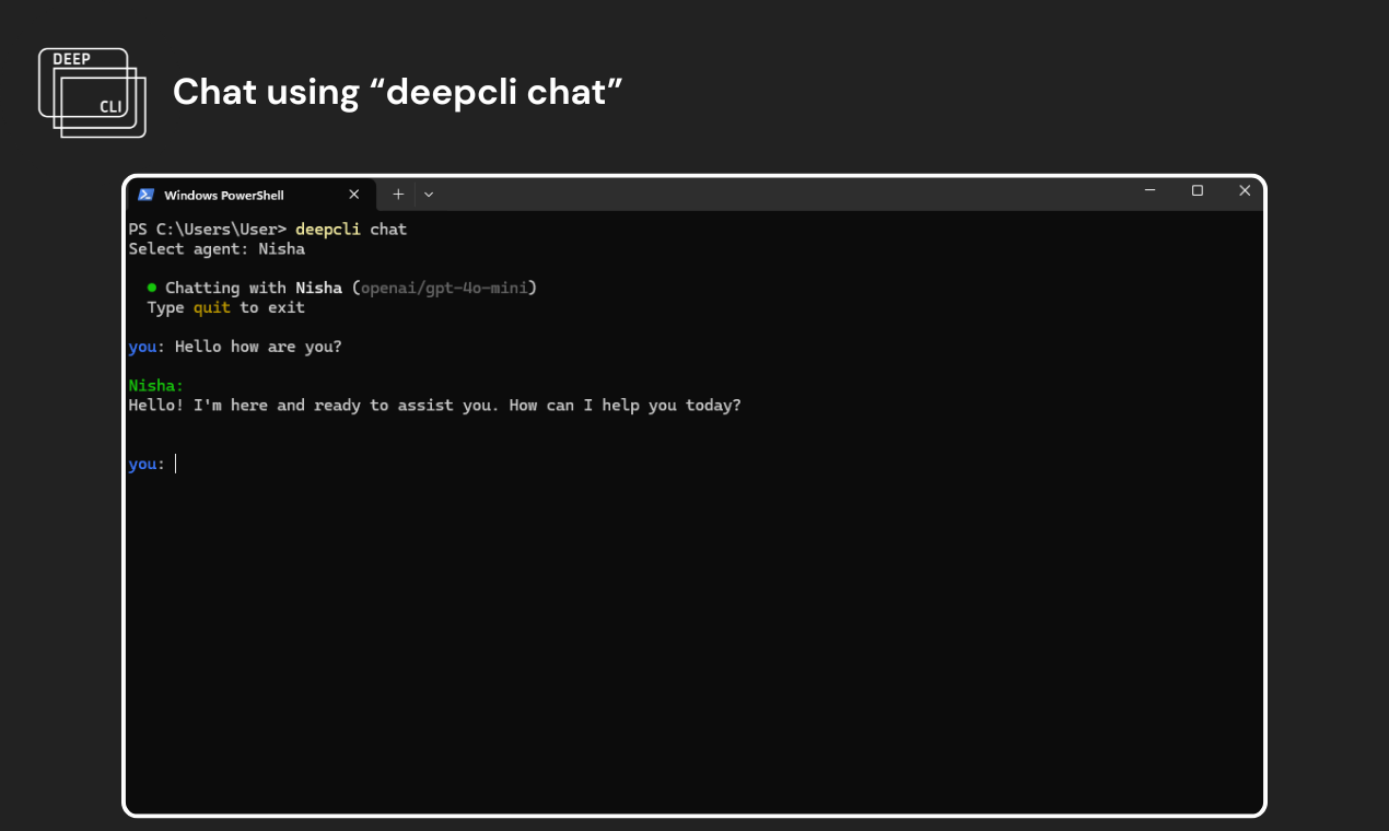 DeepCLI - Ai Agent System - Screenshot 3 showing product features and functionality