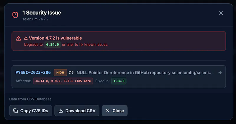PyDeps screenshot 8