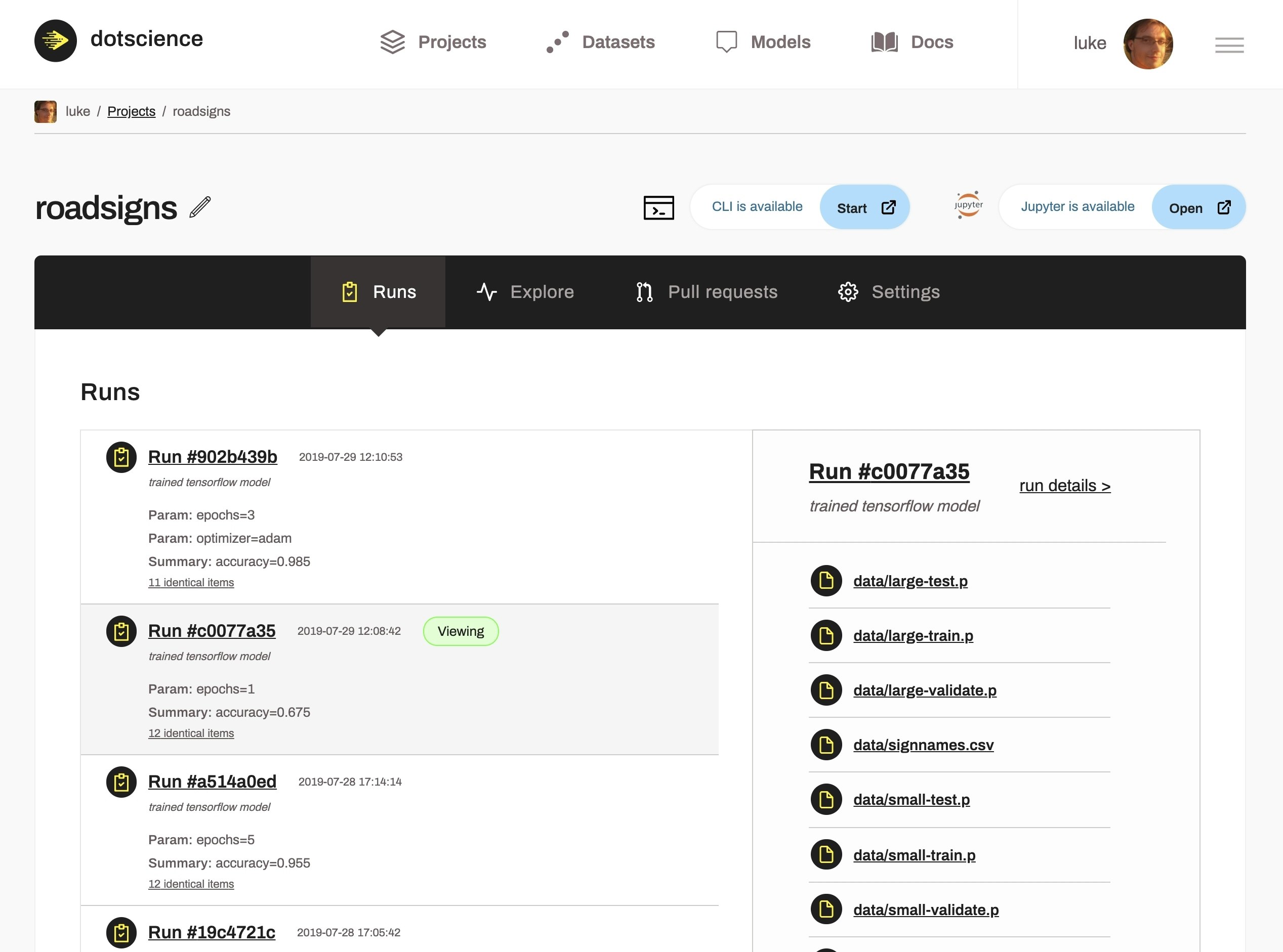 Dotscience gallery image