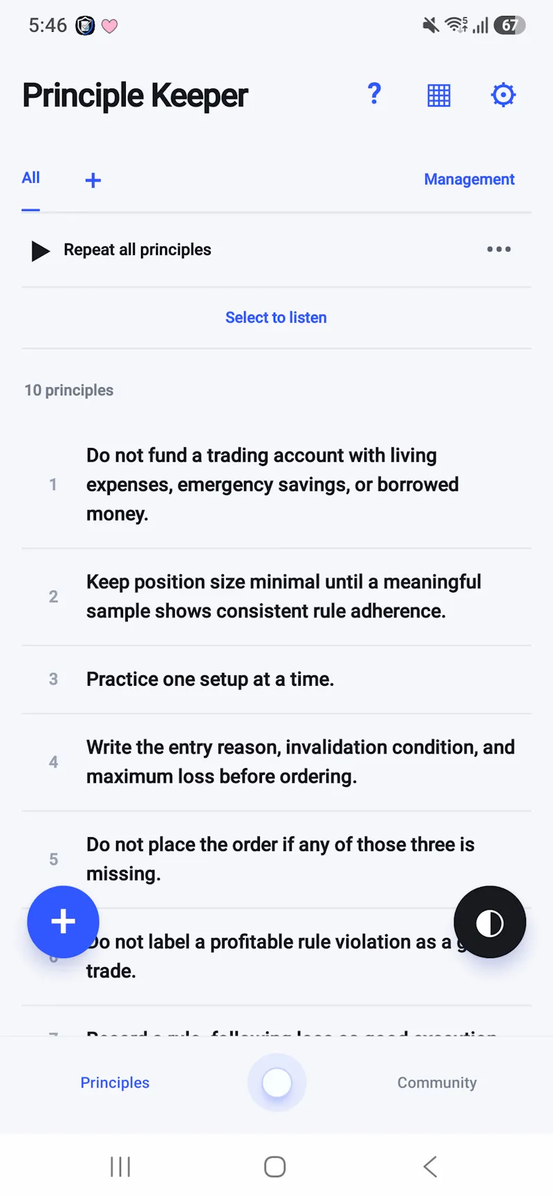 Principle Keeper screenshot 1