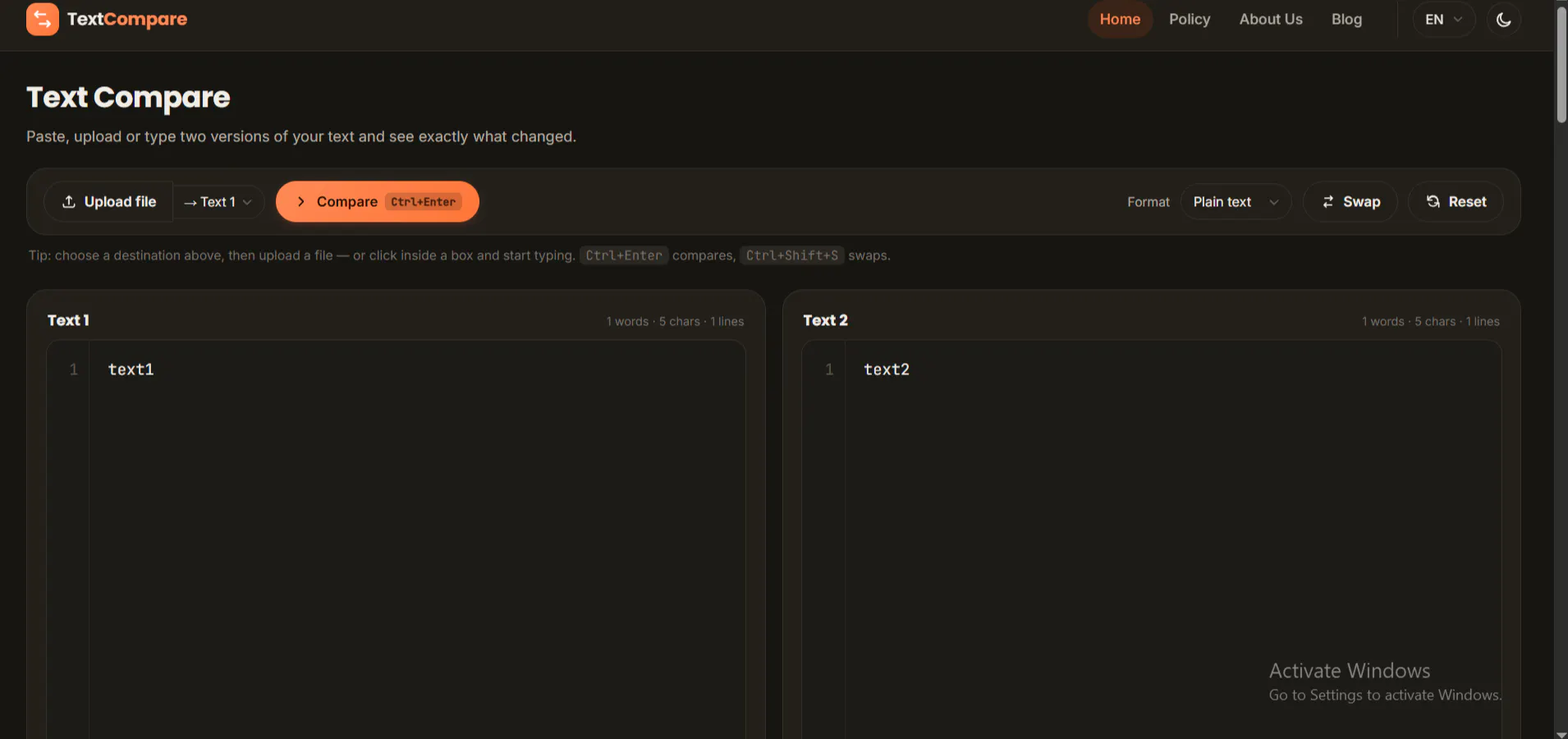 TextCompare gallery image
