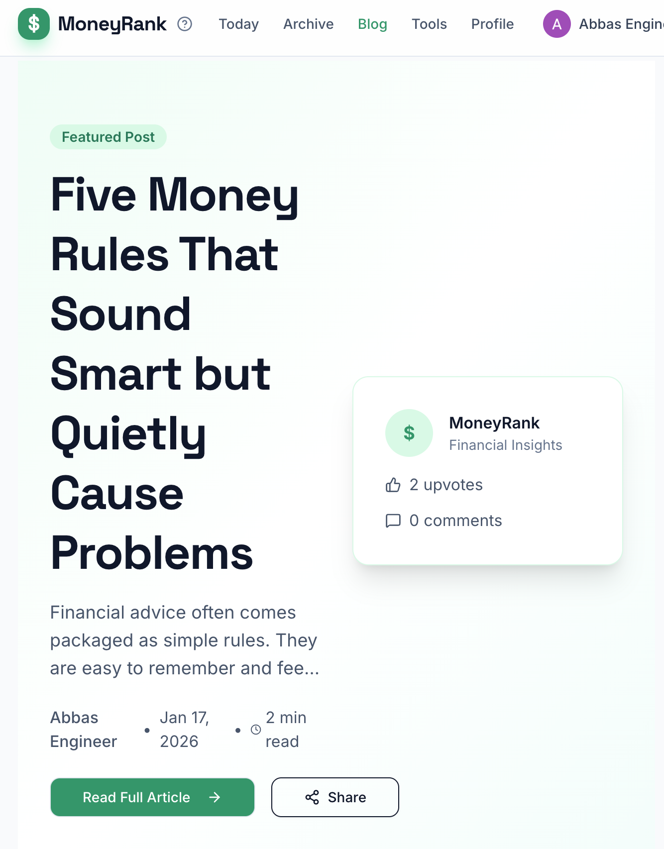 MoneyRank gallery image