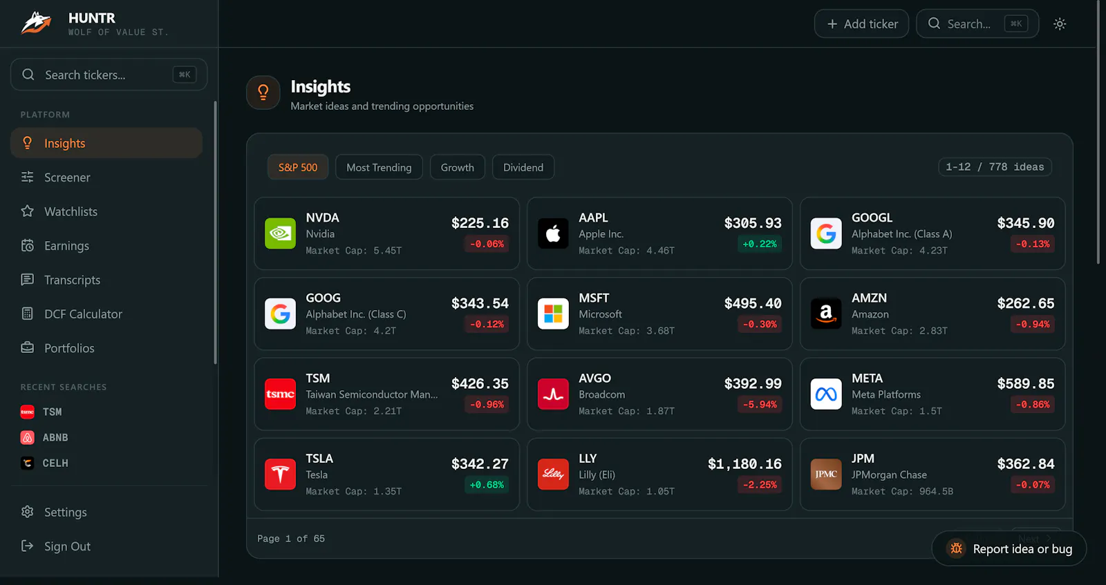 Huntr screenshot 3