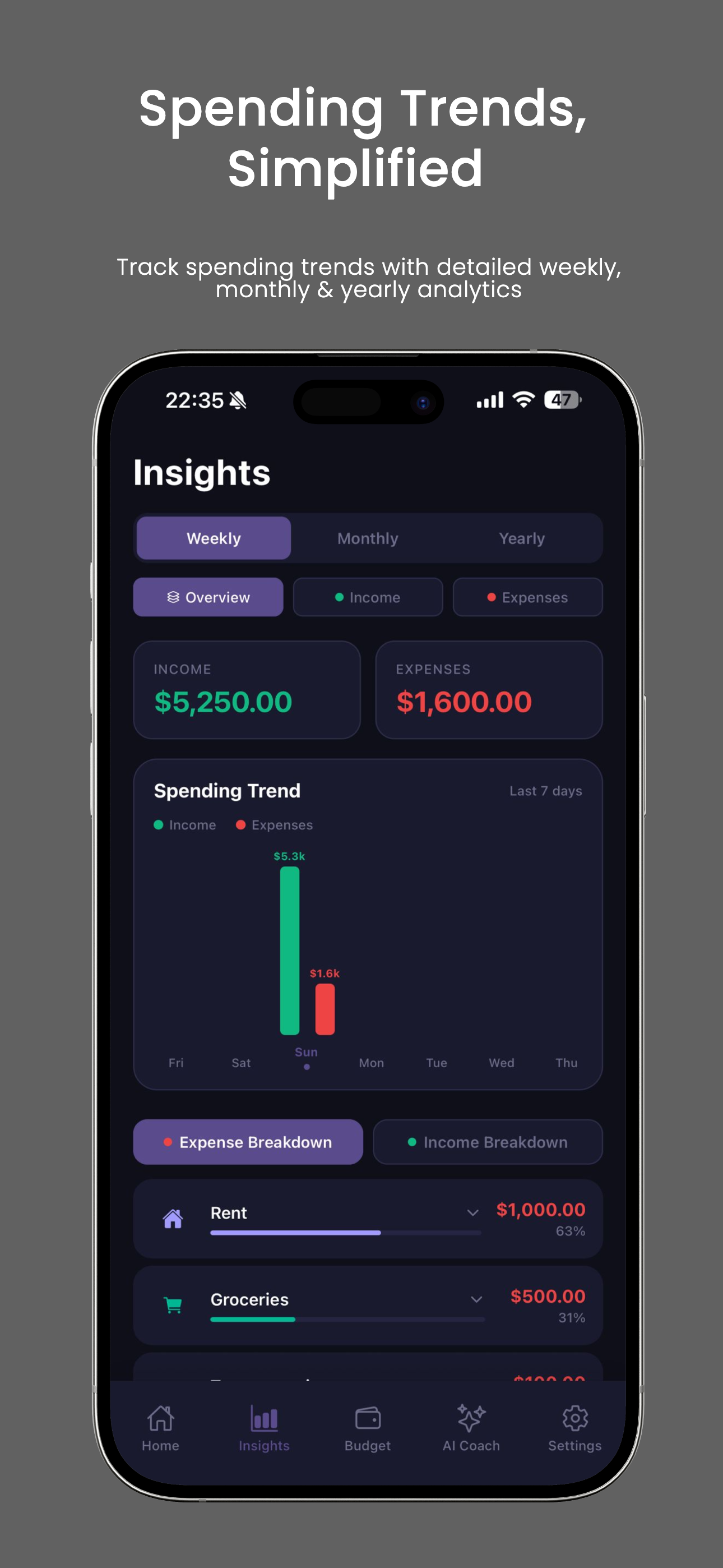 Nudge: AI Finance Tracker gallery image