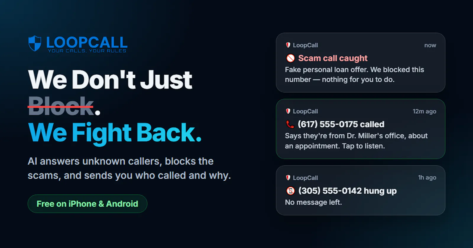 LoopCall: AI Scam Blocker screenshot 1