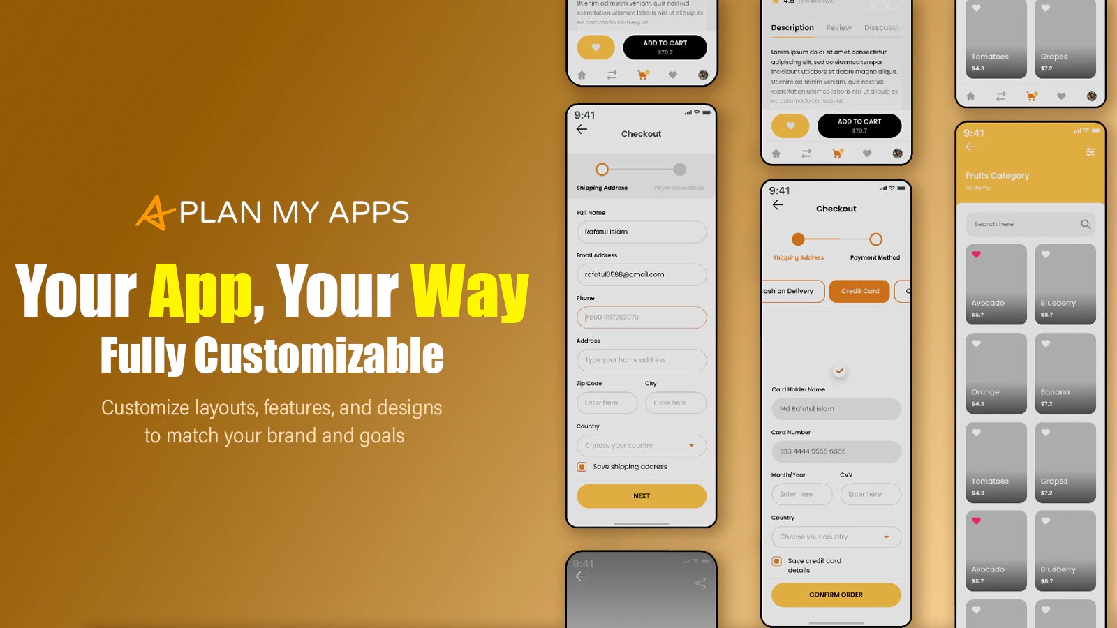 Plan My Apps -Shopify App Builder - Screenshot 4 showing product features and functionality