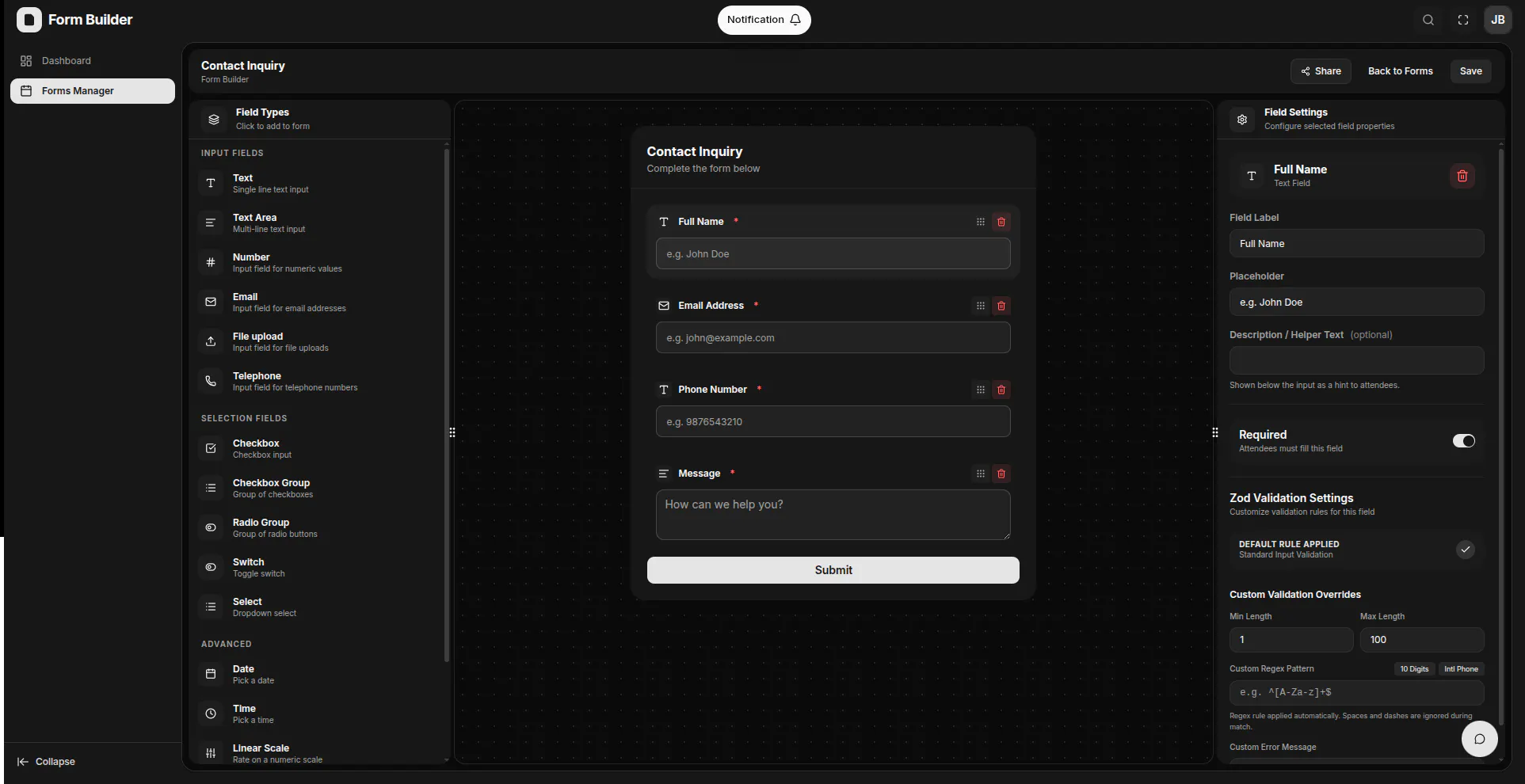 FormBuilder gallery image