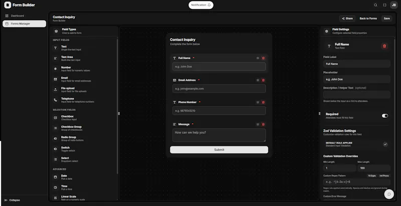FormBuilder screenshot 3