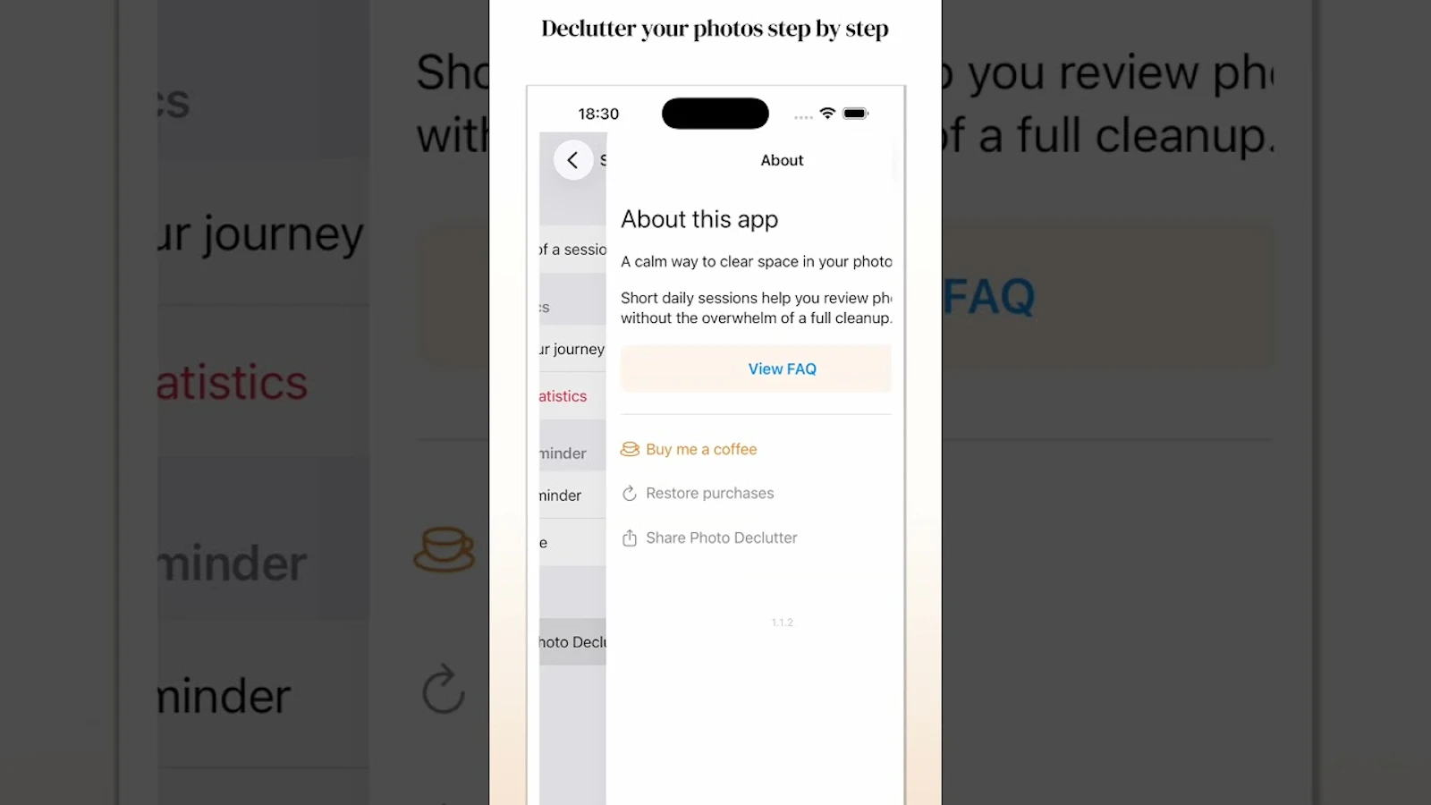 Photo Declutter screenshot 1 (video preview)