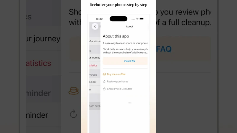 Photo Declutter screenshot 1 (video preview)