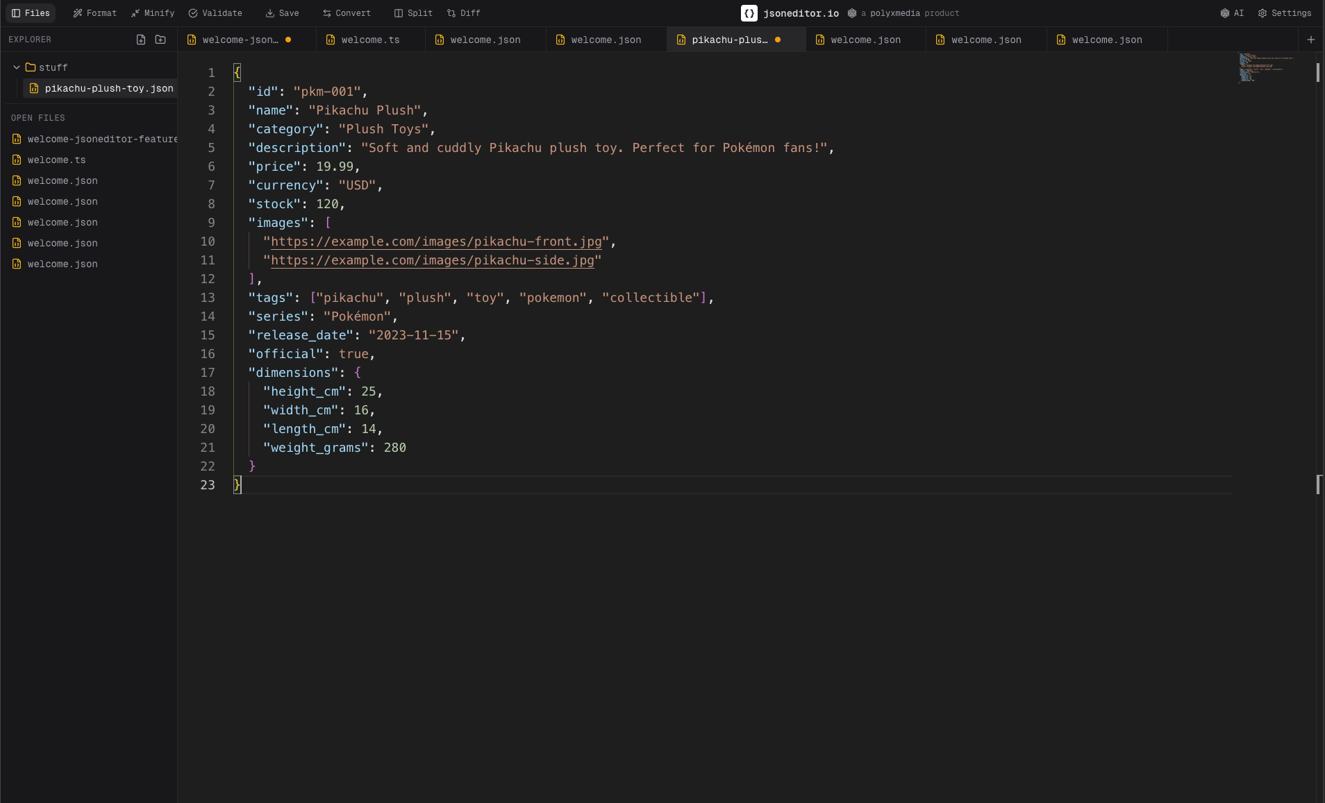 jsoneditor.io gallery image