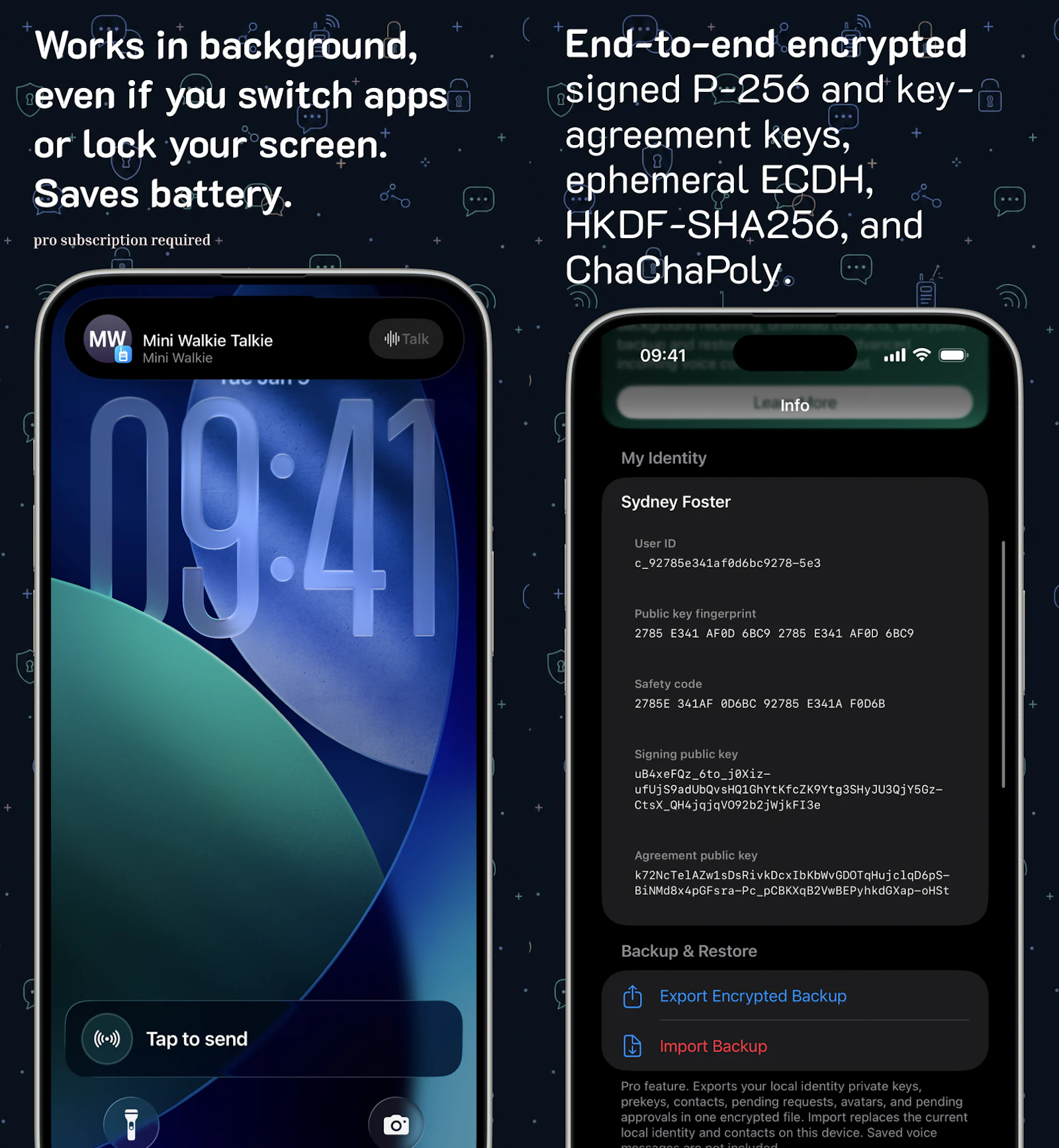 Mini Walkie Talkie for iOS screenshot 2