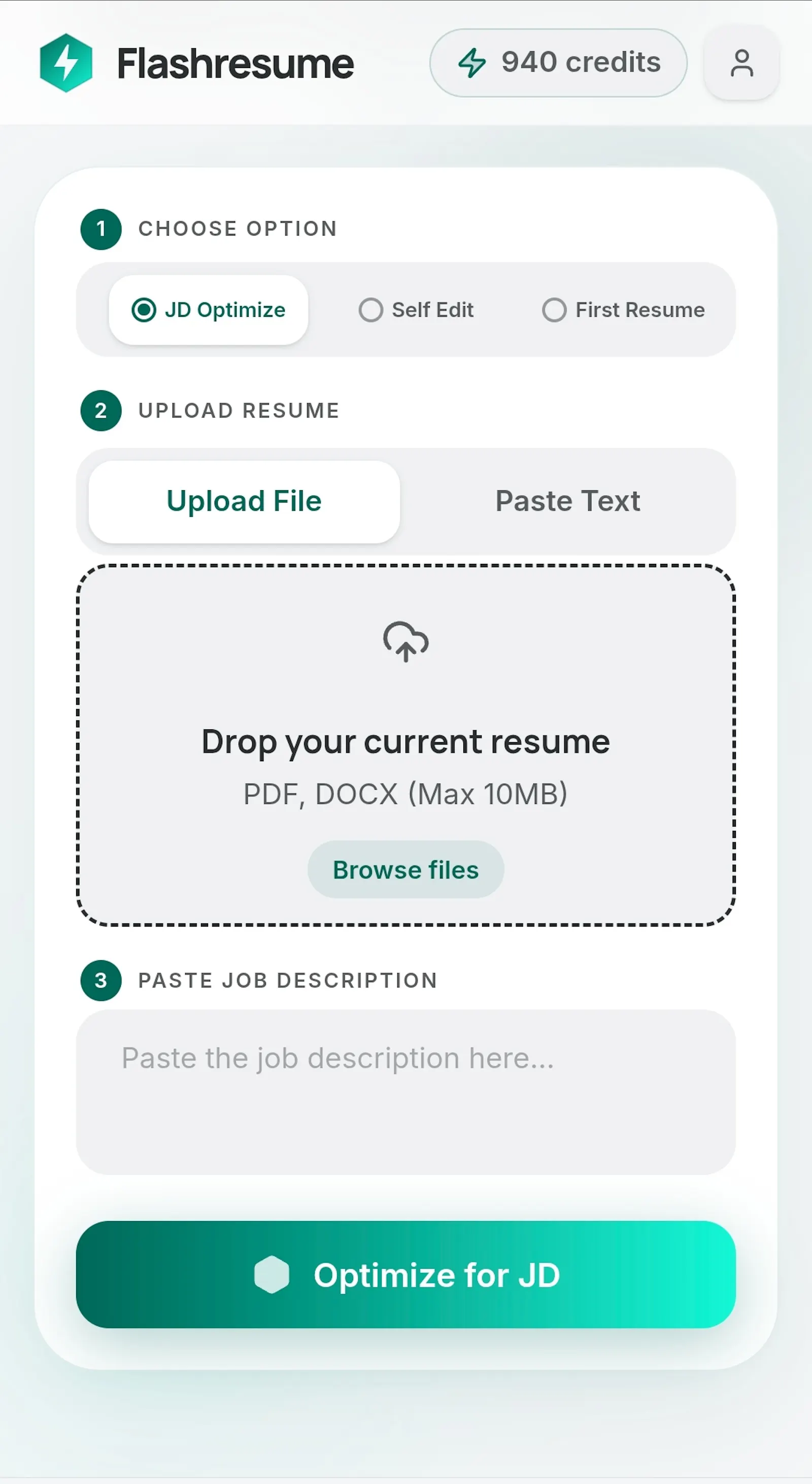 Flashresume screenshot 2