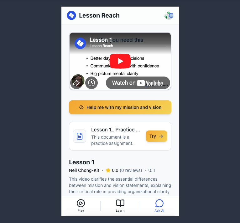 Lesson Reach gallery image