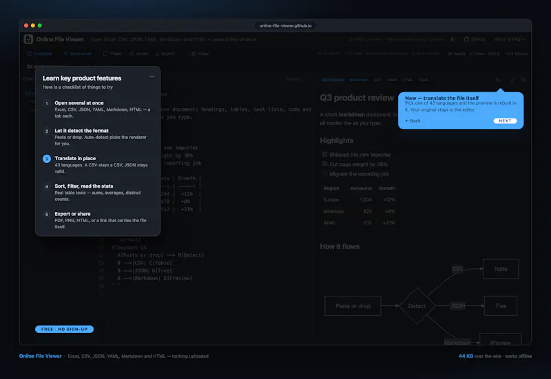 Online File Viewer screenshot 2