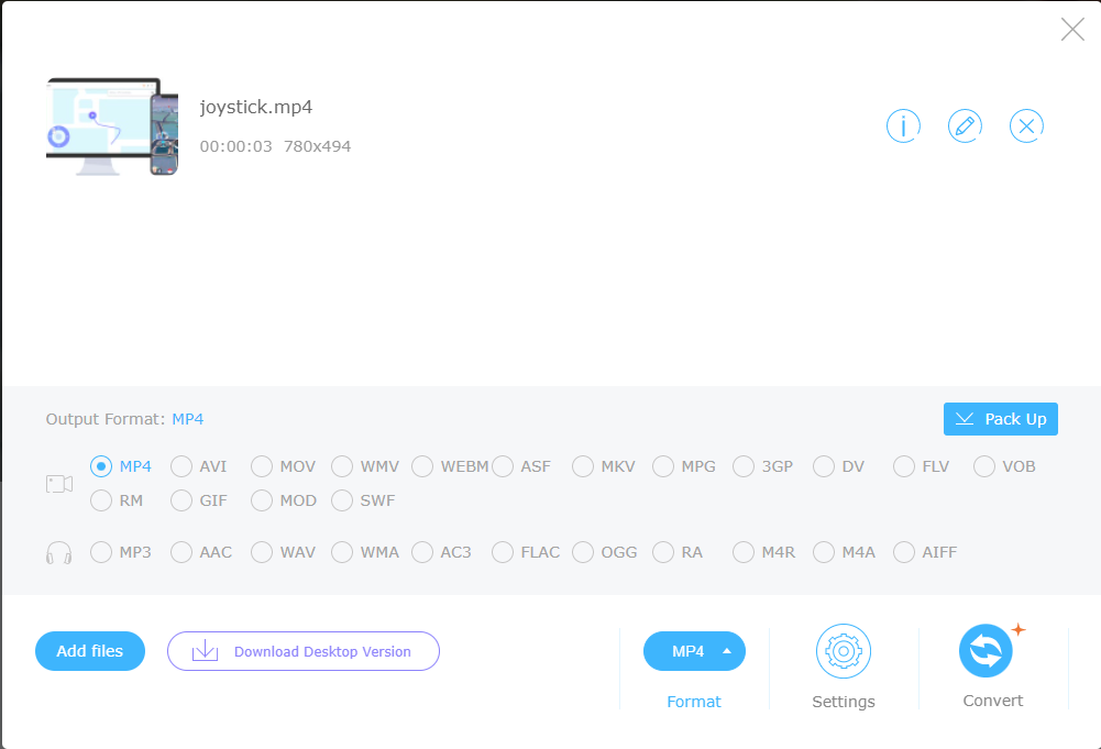 Geekersoft convertidor de video en línea gratis media 2