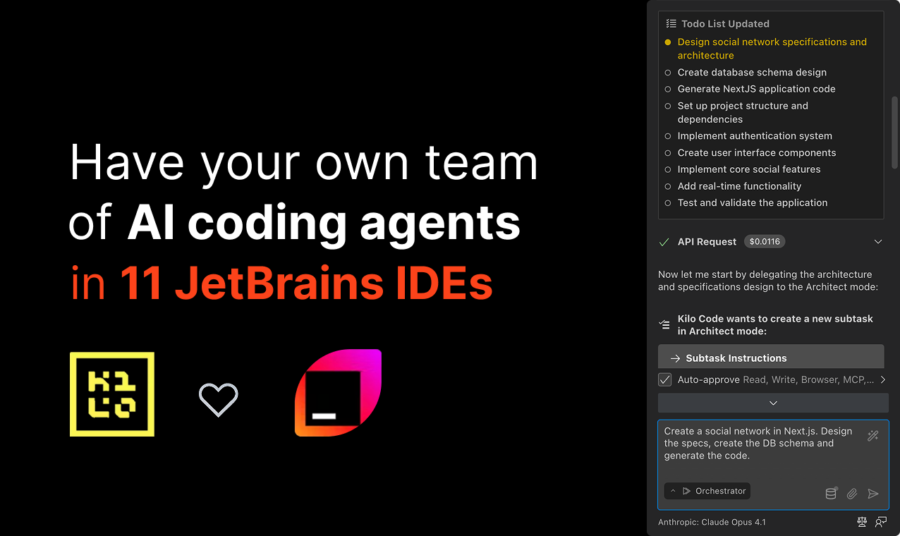 Média Code kilo pour Jetbrains - Agent de codage AI rapide et open-open pour les ides de jetbrains 7