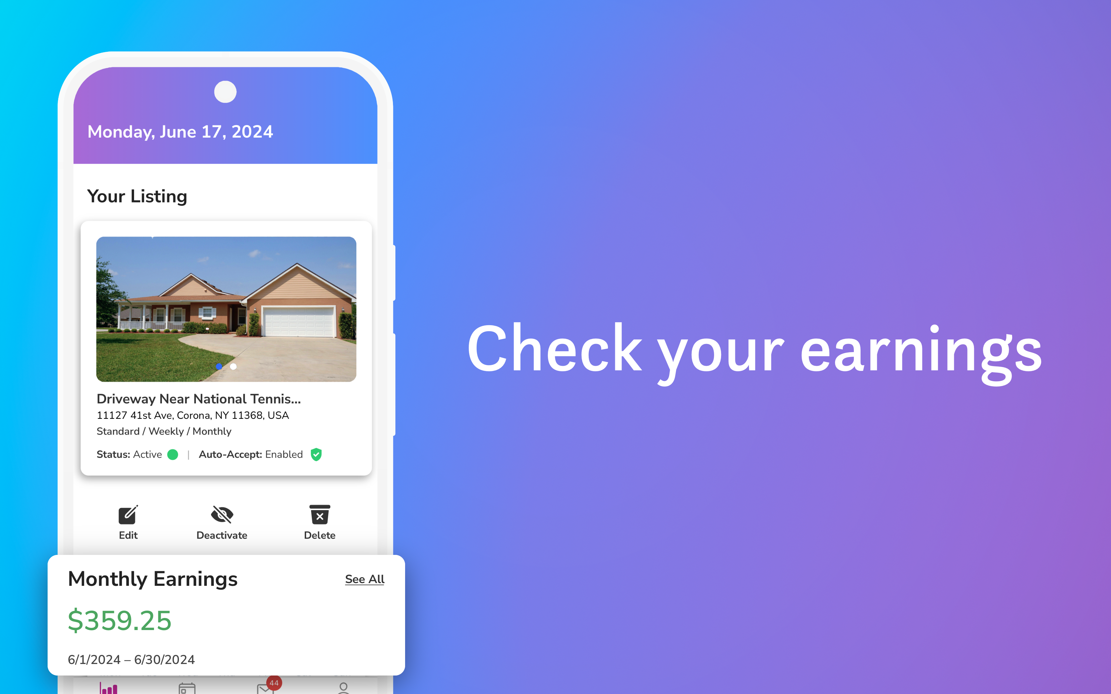 Quarter - Rent or rent out your parking in an instant media 4