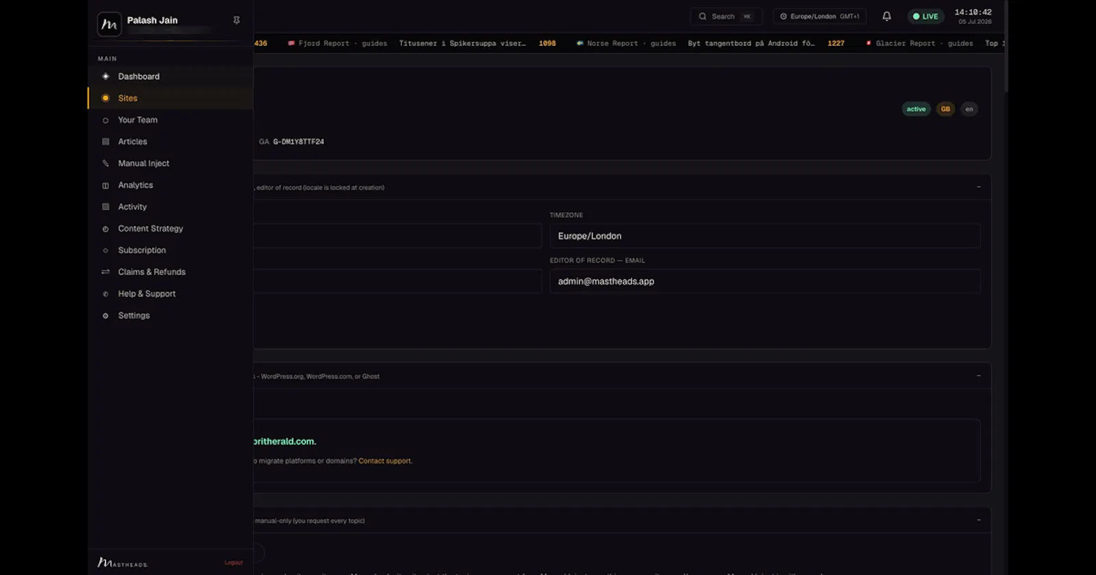 Mastheads screenshot 12