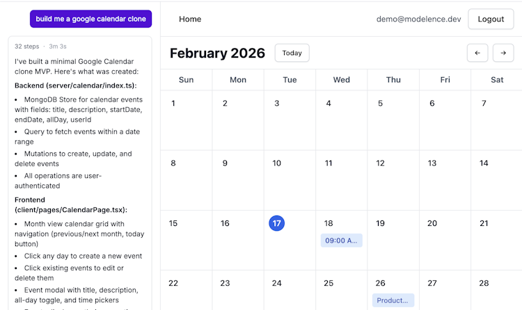 Modelence App Builder
