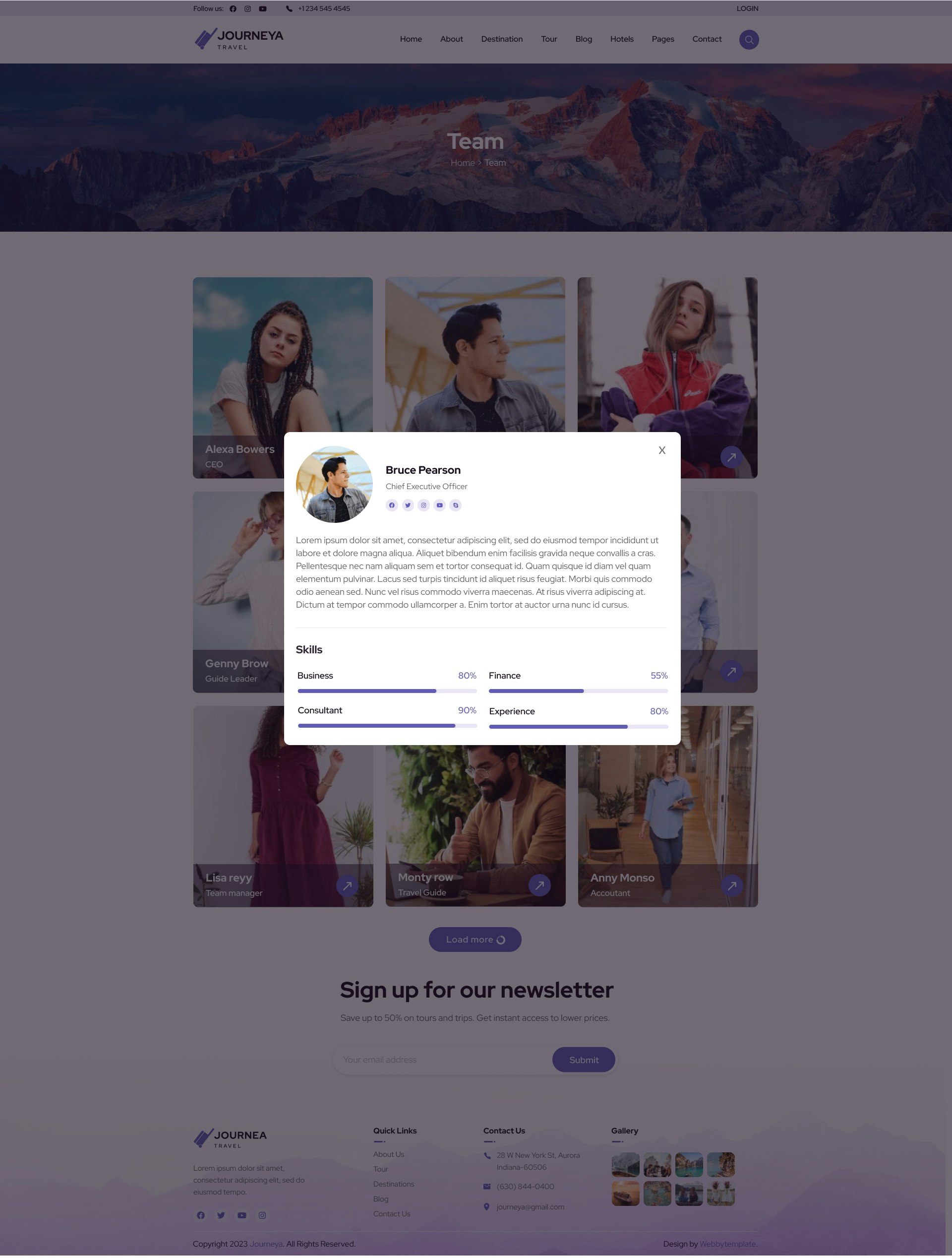 Journeys reisbureau website -sjabloon - Reizen reisbureau website -sjabloon figma ui -sjabloon media 5