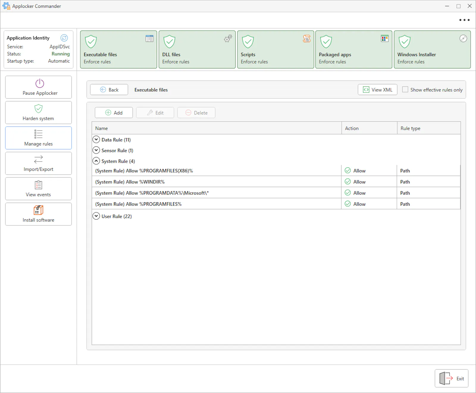 AppLocker Commander™ screenshot 4