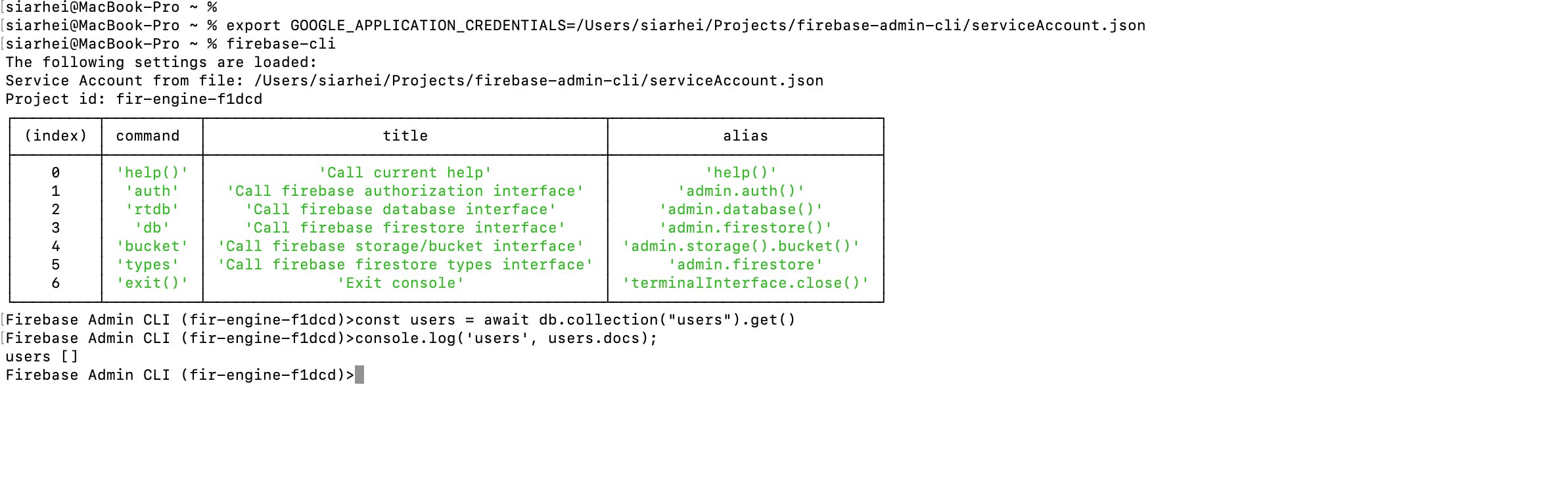 Firebase Admin CLI media 1