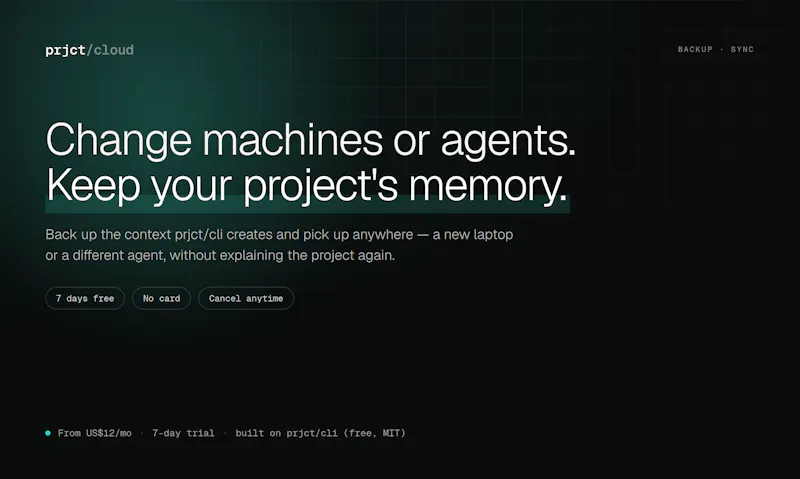 prjct/cloud screenshot 1