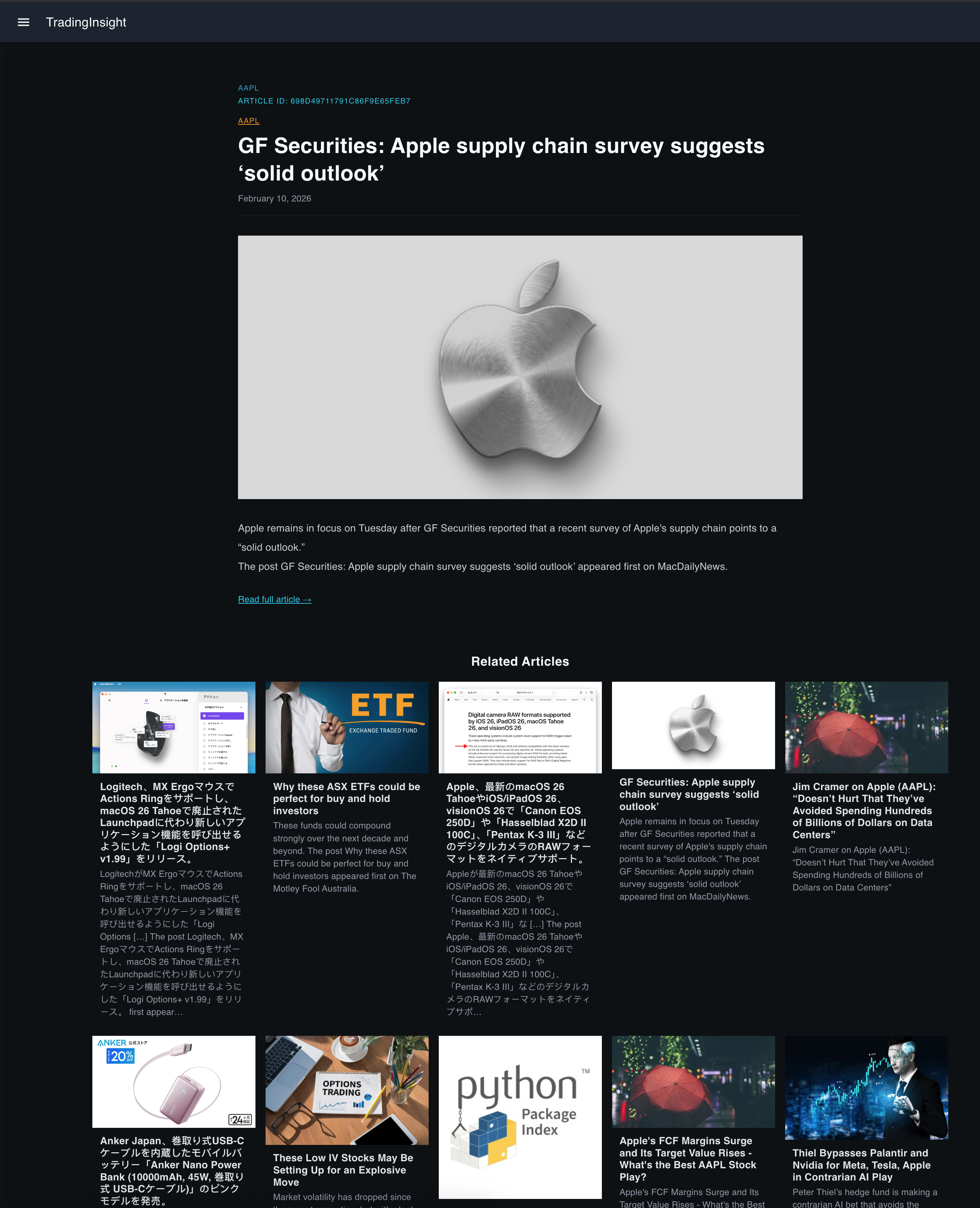 Tradinginsight.io - Screenshot 4 showing product features and functionality