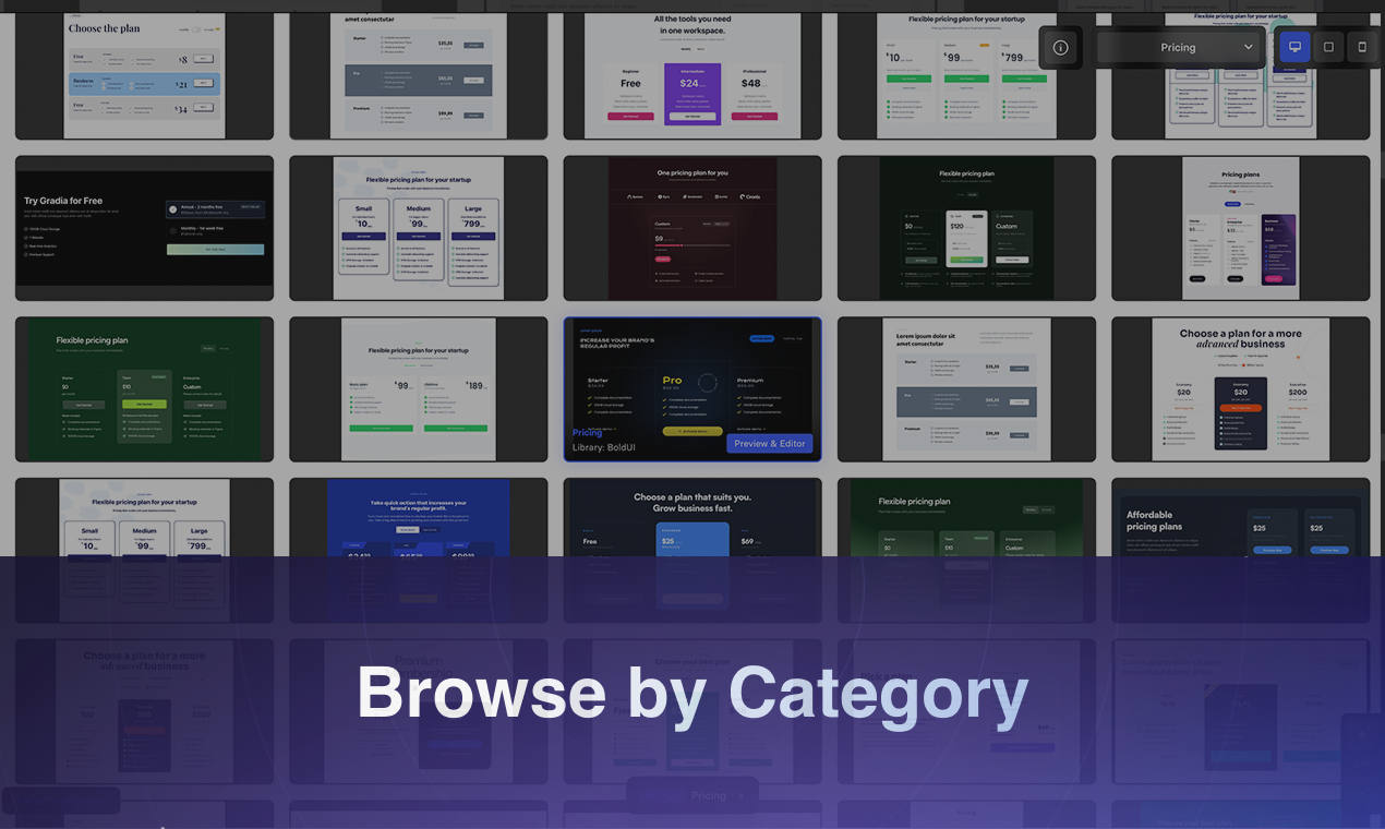 Ispirazioni del design - Una parete infinita di componenti dell'interfaccia utente per una rapida ispirazione media 2