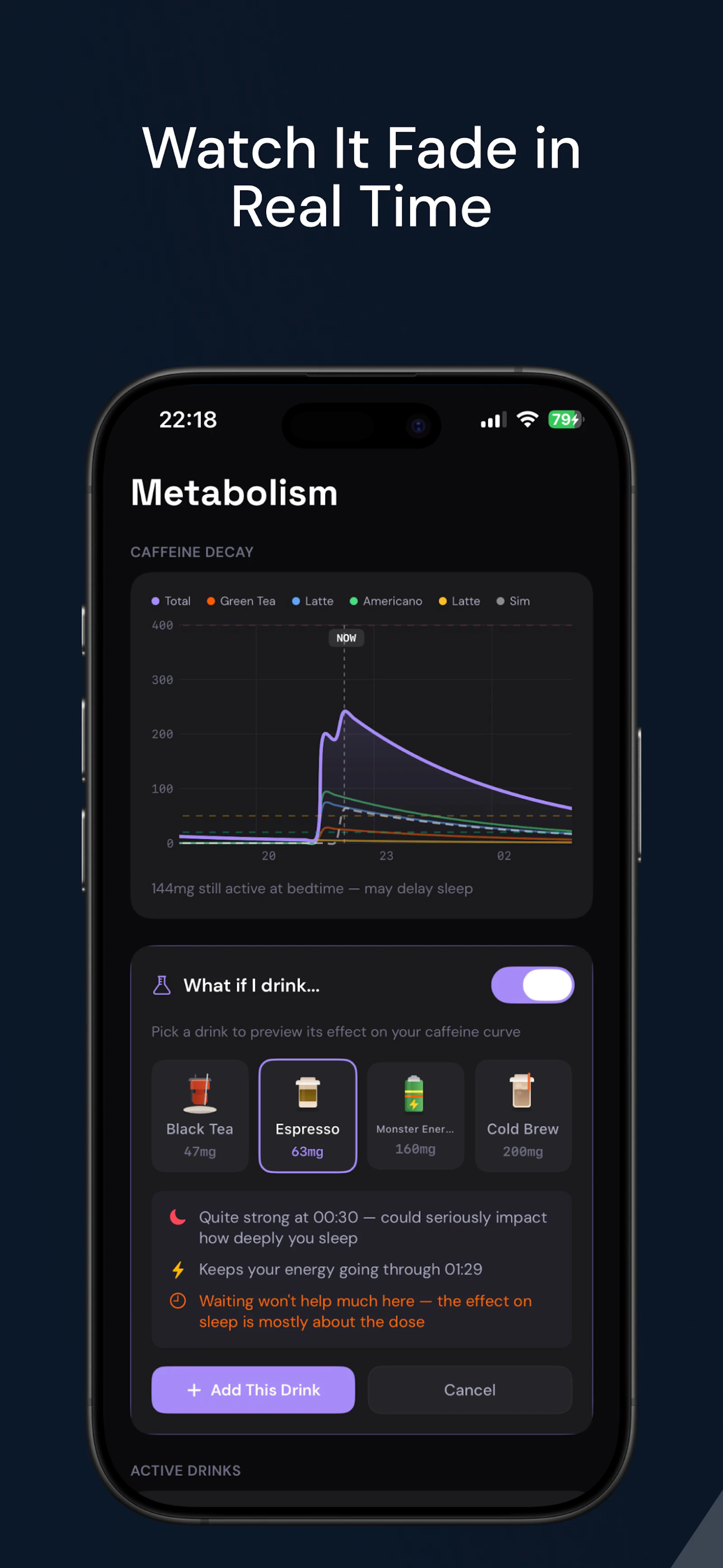 Caffy: Caffeine & Sleep screenshot 3